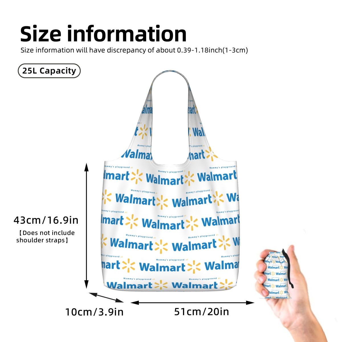 Walmart Shopping Tote Bag Canv - Women Bags Walmart recension och pris