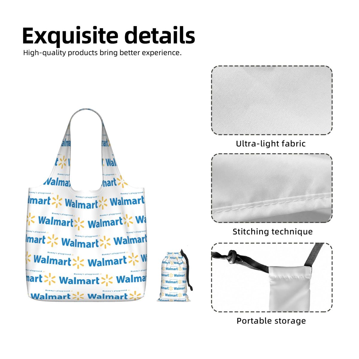 Walmart Shopping Tote Bag Canv - Women Bags Walmart recension och pris