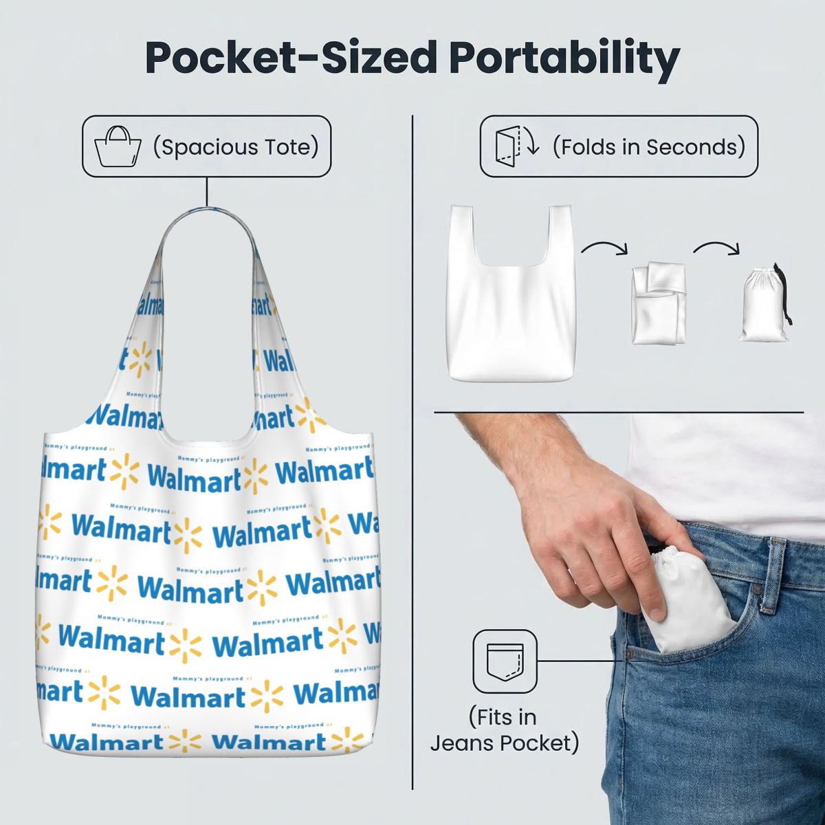 Walmart Shopping Tote Bag Canv - Women Bags Walmart recension och pris