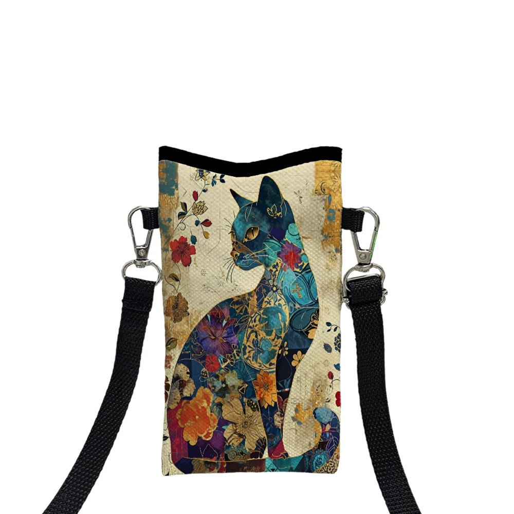 Floral Cat Pattern Crossbody B - Phone Bag Crossbody recension och pris
